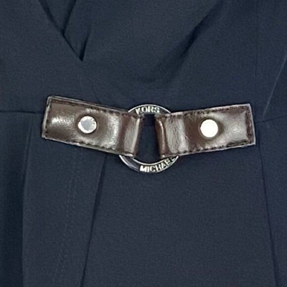 Michael Kors Women’s Black Contemporary Stretchy V-Neck Wrap Career Dress M/C42 - Picture 8 of 9